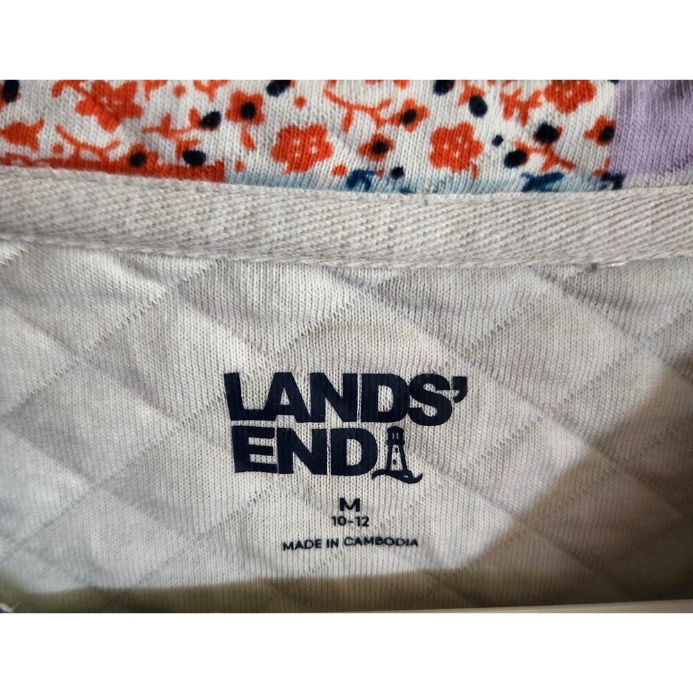 Lands End Quilted Pullover Top Patchwork Print Wo… - image 7